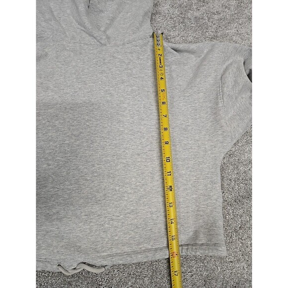 Aritzia The Group by Babaton Weekender Pullover Cinch Cropped Hoodie Gray Sz S - Picture 9 of 10